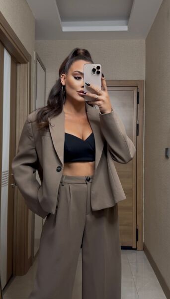 Açık Kahve Pantolon Ceket Takım